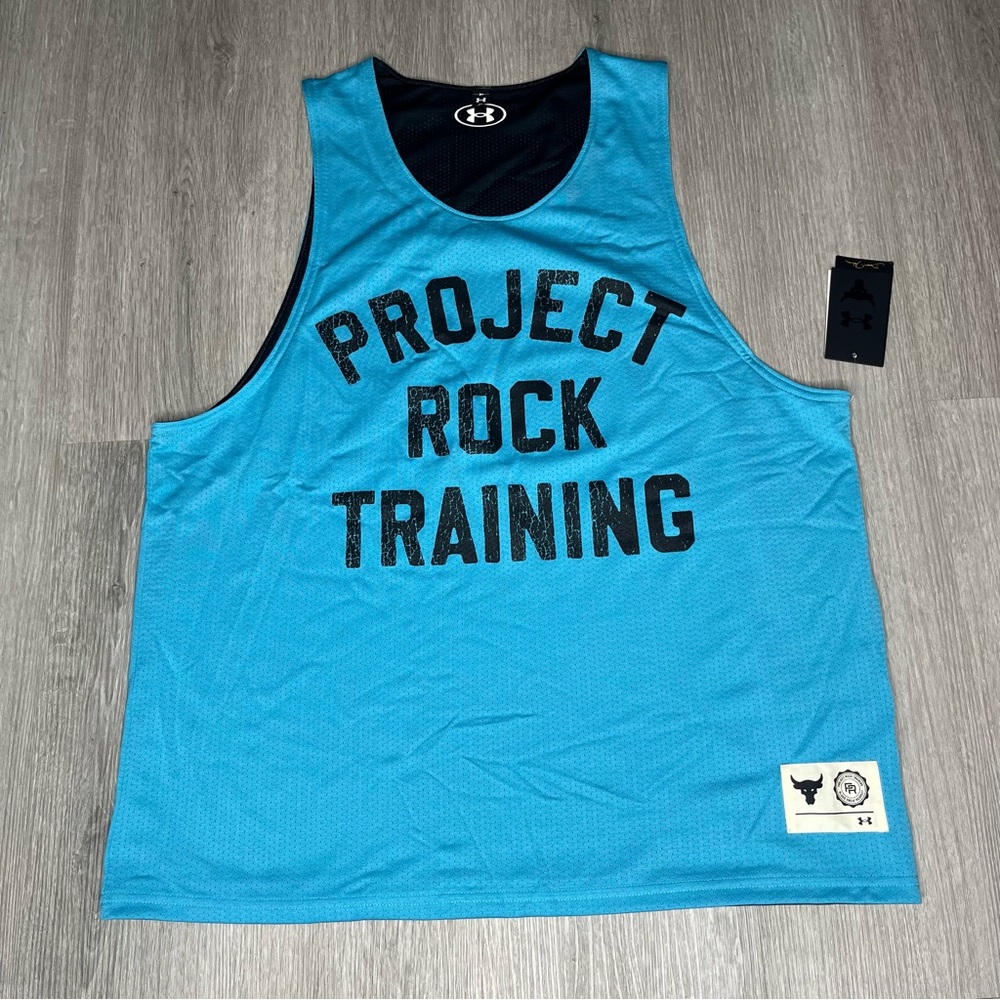 NWT Under Armour Project Rock Training Mesh Reversible Training Jersey Tank Top